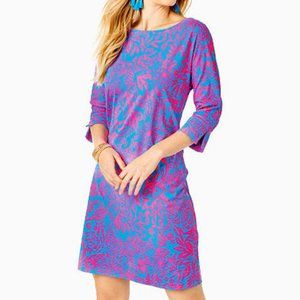Lilly Pulitzer - Braedyn Dress UPF 50+ - Aura Pink Leaf An Impression - size XL